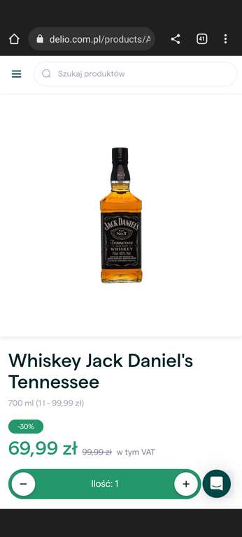 Whiskey Jack Daniels sklep internetowy delio 0,7l