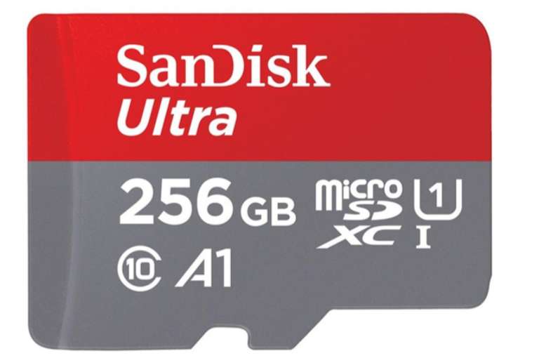 Karta pamięci SanDisk 256GB microSDXC Ultra 150MB/s A1 C10 UHS-I U1 (lub Kingston 256GB Canvas Go! Plus 170MB/90MB za 79zł)