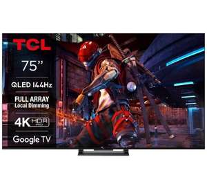 Telewizor TCL 75 870 75" QLED 4K 144Hz Google TV Dolby Vision IQ Dolby Atmos HDMI 2.1 RTV EURO AGD (możliwe 4 665,74 zł z ratami 0%)