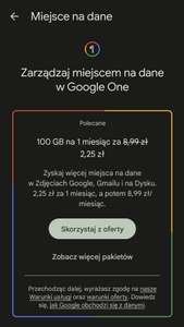 100 GB w Google Drive za 2,25 PLN
