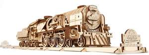 UGEARS Puzzle drewniane 3D V-Express lokomotywa z tendrem @ Amazon