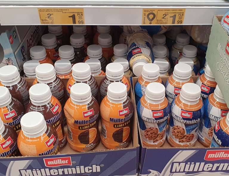 Müllermilch cookies lub choco orange Auchan Szczęsliwa Gdańsk
