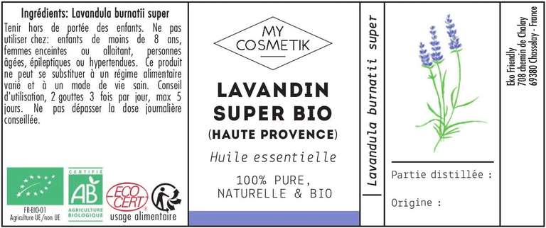 Organiczny Olejek Eteryczny Lawendowy 5 ml