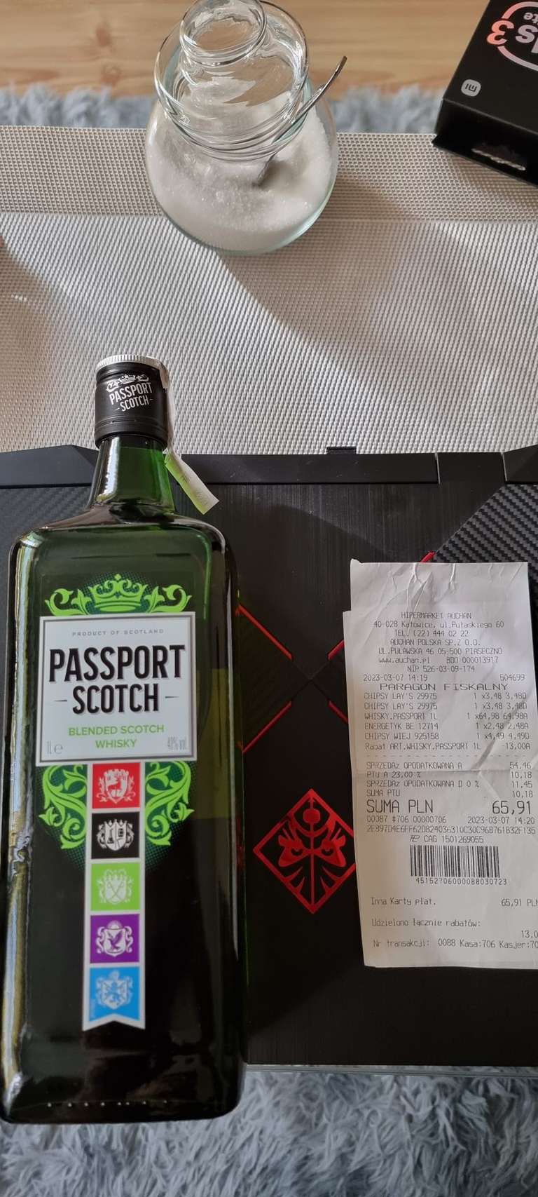 Whisky Passport Scotch 1L @Auchan, Katowice