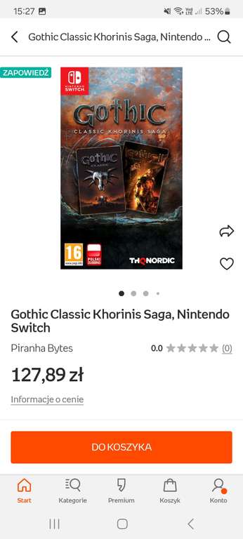 Gothic Classic Khorinis Saga, Nintendo Switch 127.89 zł