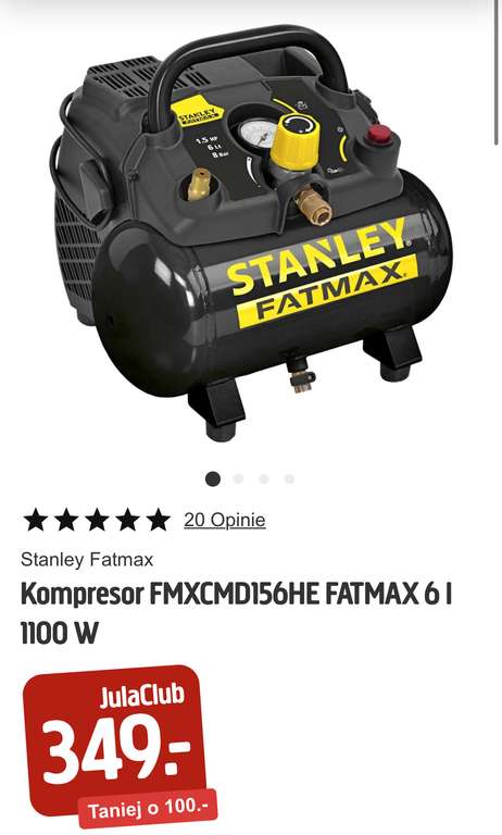 Jula - Kompresor Stanley FMXCMD156HE FATMAX 6 l 1100 W