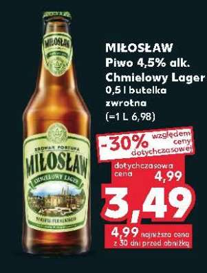 Piwo Miłosław chmielowy lager i inne piwka @Kaufland