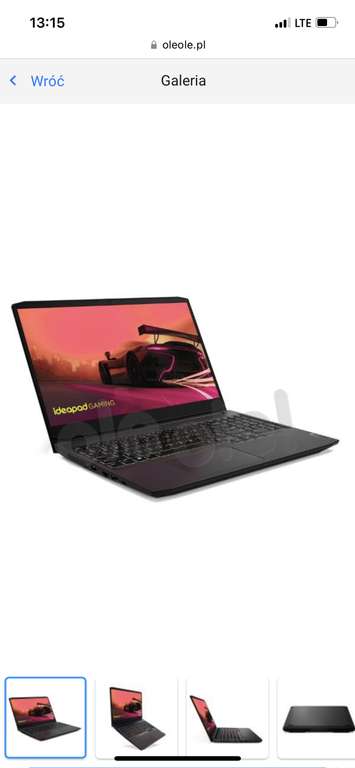 Laptop Lenovo IdeaPad Gaming 3 15ACH6 15,6" AMD Ryzen 5 5600H - 8GB RAM - 512GB Dysk - RTX3050 Grafika
