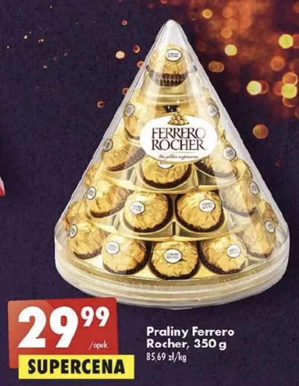 Biedronka Ferrero Rocher stożek 350g inne sklepy 43,99