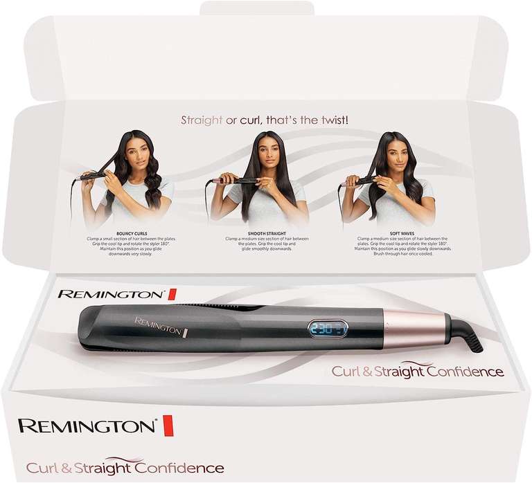 Prostownica do włosów + lokówka Remington Curl&Straight Confidence S6606B za 143zł @ Amazon.pl