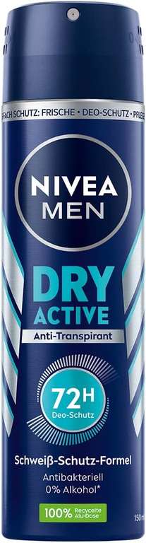 Nivea Men Dry Active Dezodorant W Sprayu 150 Ml