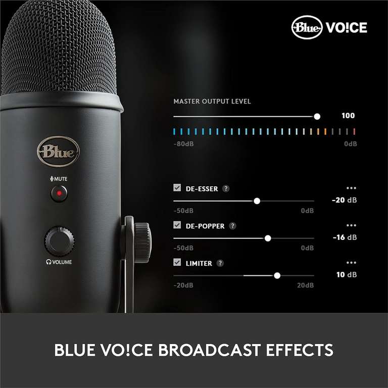 Blue Yeti Mikrofon USB do PC, Mac, Gaming, Streaming, Podkasty, Mikrofon Kondensacyjny do Studio i Komputera Amazon (możliwe 339)