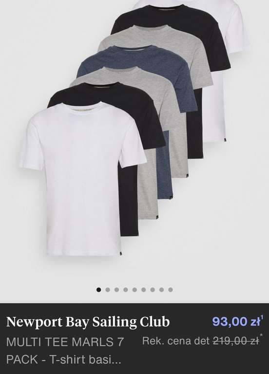 7 Pack T-shirt Newport Bay Sailing Club wszystkie rozmiary.
