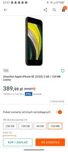 Smartfon Apple iPhone SE (2020) 3 GB / 128 gb czarny (używany)