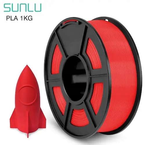 Filament PLA Sunlu 1,75 mm 1000 g czerwony i czarny