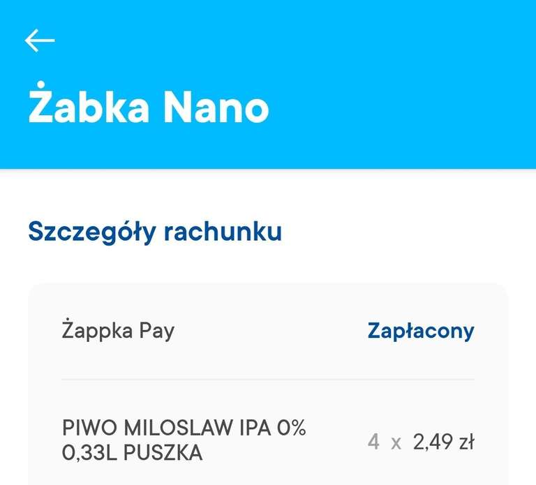 Piwo Miłosław Bezalkoholowe IPA 0,33l (ŻABKA NANO RACŁAWICKA)
