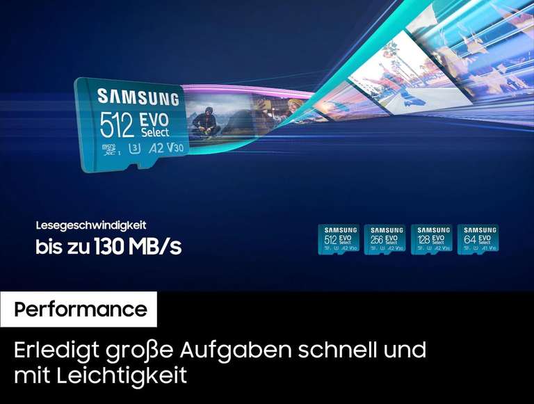 Karta Samsung EVO Select 256 GB ME256KA/EU U3 A2 V30 zapis/odczyt - 90/100 MB/s Gwarancja 10 lat Darmowa dostawa dla wszystkich