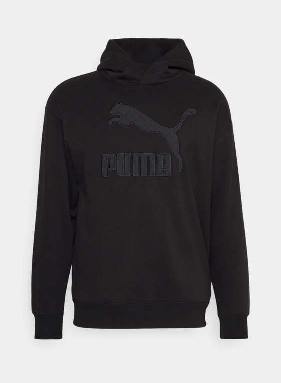 Puma CLASSICS QUILTING HOODIE - Bluza - czarny