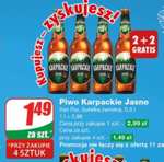 Piwo Karpackie Jasne 0,5l 6% but. zw. przy zakupie 4 sztuk