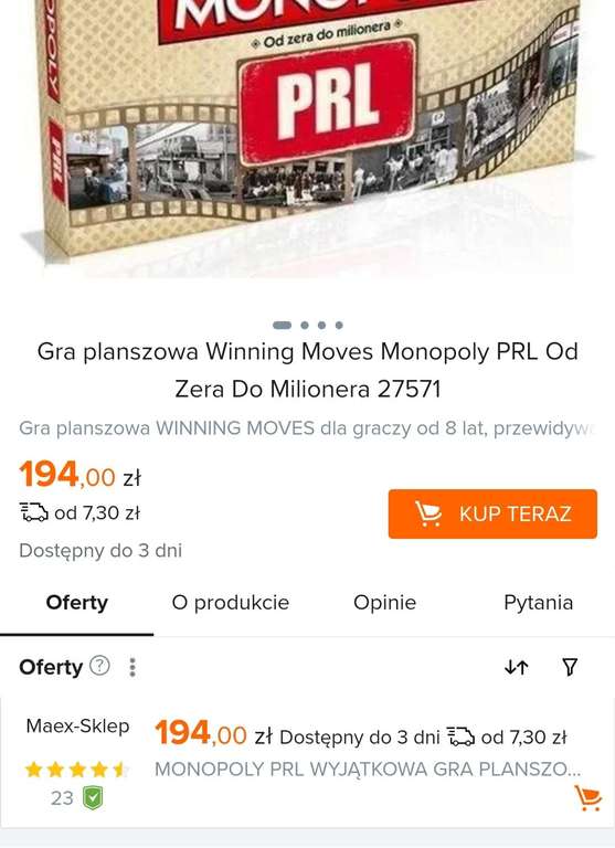 Monopoly PRL - gra planszowa