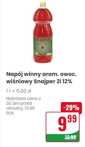 Napój winny (12% alk.) wiśniowy SNAJPER 2L (1L=5zł) @Dino