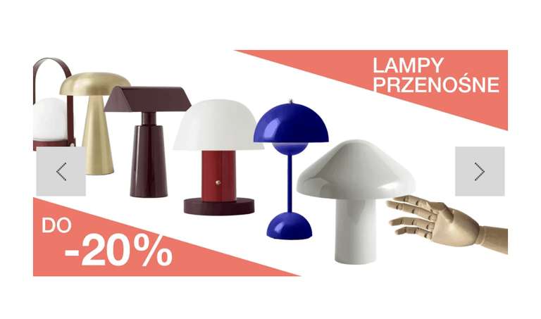 Designerskie lampy przenośne, bezprzewodowe HAY, MUUTO, MENU, &TRADITION do -20%