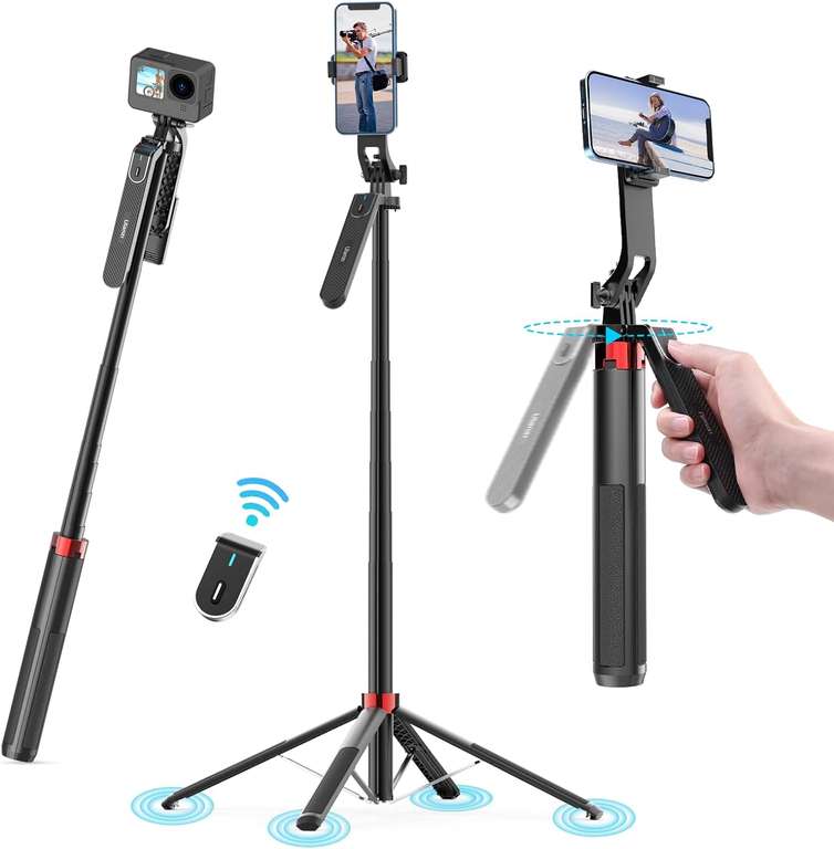 ULANZI MA09 Selfie Stick / Statyw na Telefon Smartfon 180cm + PILOT BLUETOOTH