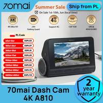 Kamera samochodowa 70mai Dash Cam 4K A810 Ultra HD wysyłka PL 75,87$