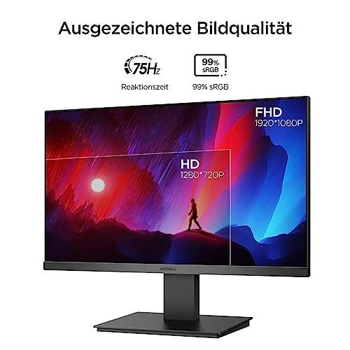 22-calowy monitor KOORUI FHD 75 Hz | Amazon | 66,52€