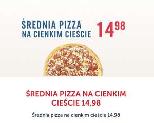Średnia pizza w Dominos Pizza za 14,98 zł (na wynos)