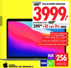 ME Kraków: MacBook Air 256GB - 3999, Airpods 2 - 399, Watch 8 GPS - 1499, Samsung S22 - 2399. Czerwone Maki 33
