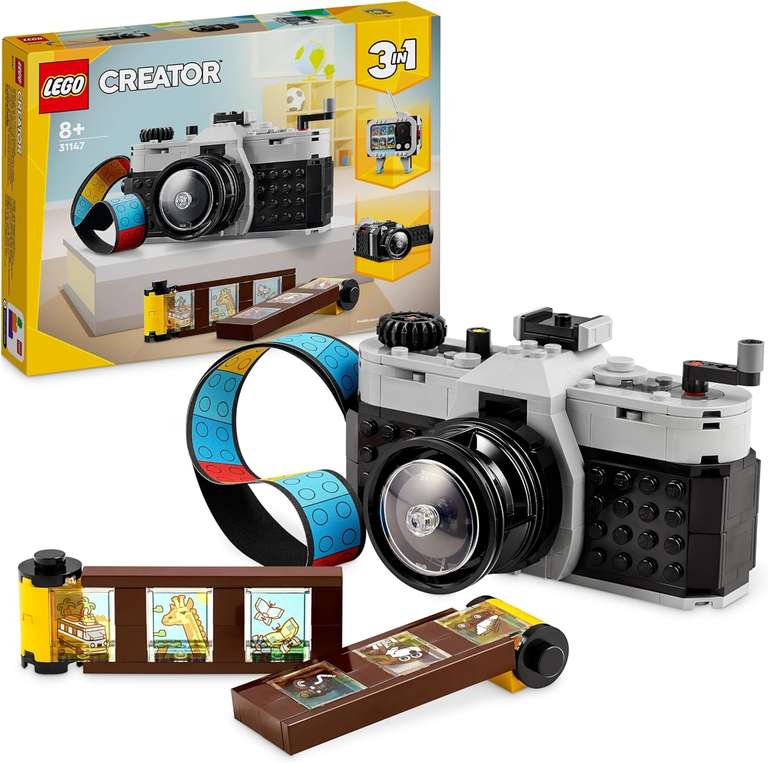 LEGO Creator 31147 3w1 Aparat w stylu retro do przebudowania na telewizor i kamerę | darmowa dostawa z Amazon Prime