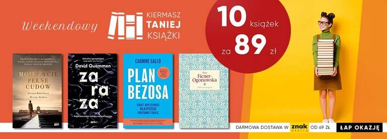 Znak.com.pl 10 książek z listy za 89zł
