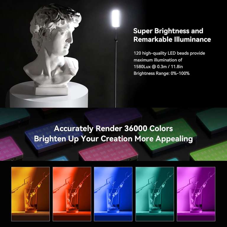 SMALLRIG RM120-3808 lampa do wideo LED RGB - Prime