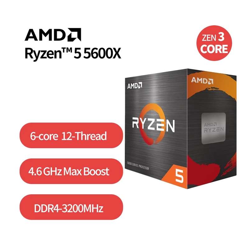 Procesor AMD RYZEN 5 5600X z DE €169