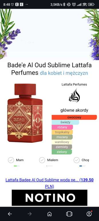 Lattafa Bade`e Al Oud Sublime Edp 100ml tylko ze SMART