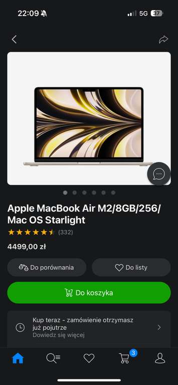 Apple MacBook Air M2/8GB/256/Mac OS Midnight