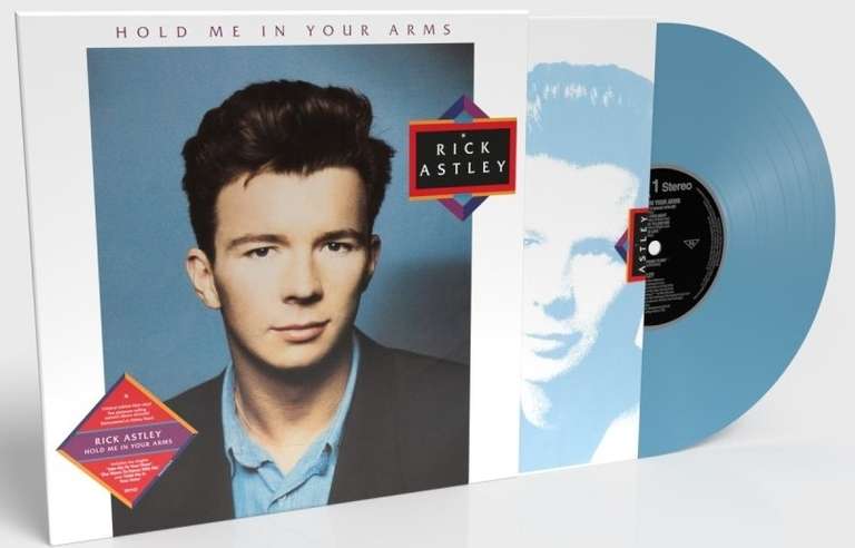 Niebieski winyl Rick Astley - Hold Me in Your Arms