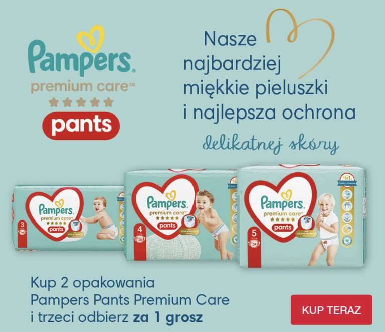 Superpharm: 2+1 za grosz Pampers Premium Care Pants