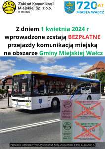 Od kwietnia bezpłatne przejazdy komunikacją miejską na obszarze Gminy Miejskiej Wałcz