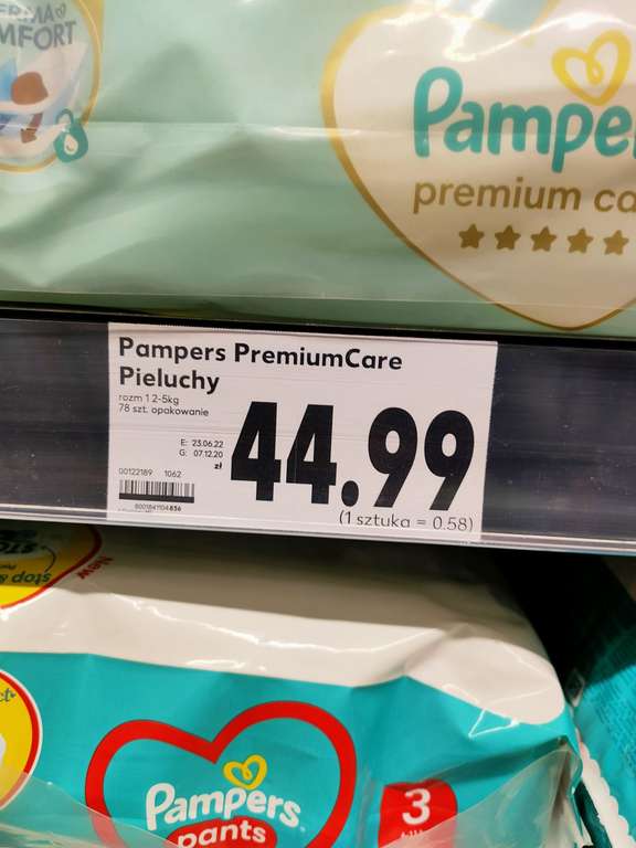 Pampers Premium Care 1 78szt Kaufland