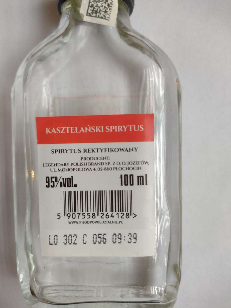 Biedronka za pół ceny Spirytus kasztelański 0.1 l 95%