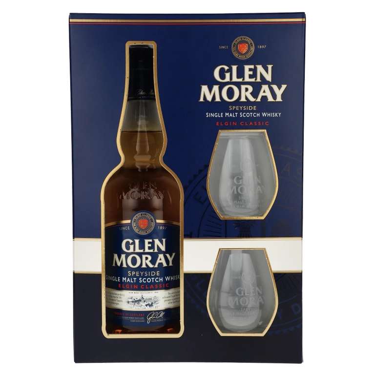 Glen Moray Classic 40% 0,7L ze 2 szklankami - kukunawa