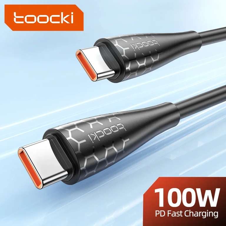 Kabel 60W TOOCKI USB C - USB C, długość 25 cm $0.84