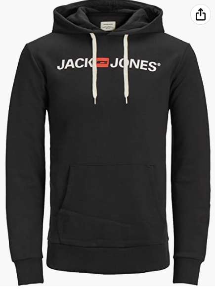 Czarna bluza z kapturem JACK & JONES - L