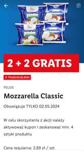 Mozzarella Classic 125g 2+2 gratis @Lidl