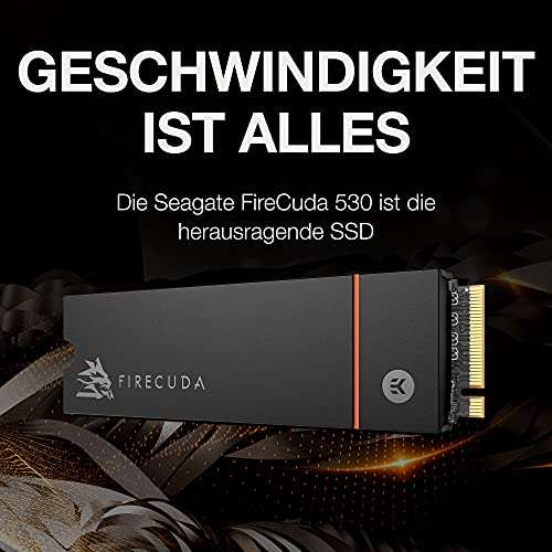Dysk SSD Seagate Firecuda 530 2TB 7300MB/s z radiatorem (1TB - 494 zł; 391 zł bez radiatora) M.2 PCIe Gen4×4 NVMe 1.4