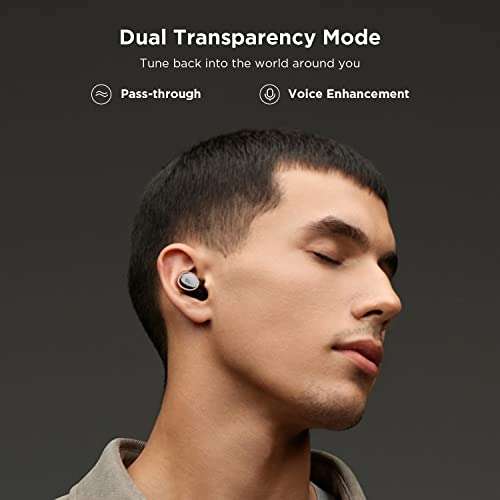 1MORE EVO Bluetooth 5.2 słuchawki douszne, ANC (42 dB), podwójny sterownik, adaptacyjny dźwięk ANC - 115,45€