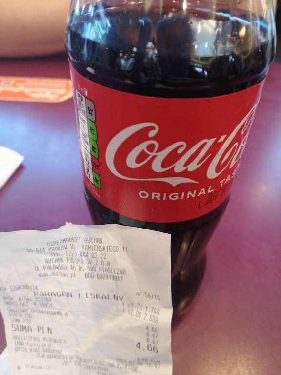 Coca-cola 0,5l @Auchan Bonarka