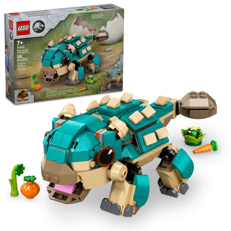 LEGO Jurassic World 76965 Dinomisje: odkrycie stegozaura | LEGO Jurassic World 76962 Mały ankylozaur Bumpy